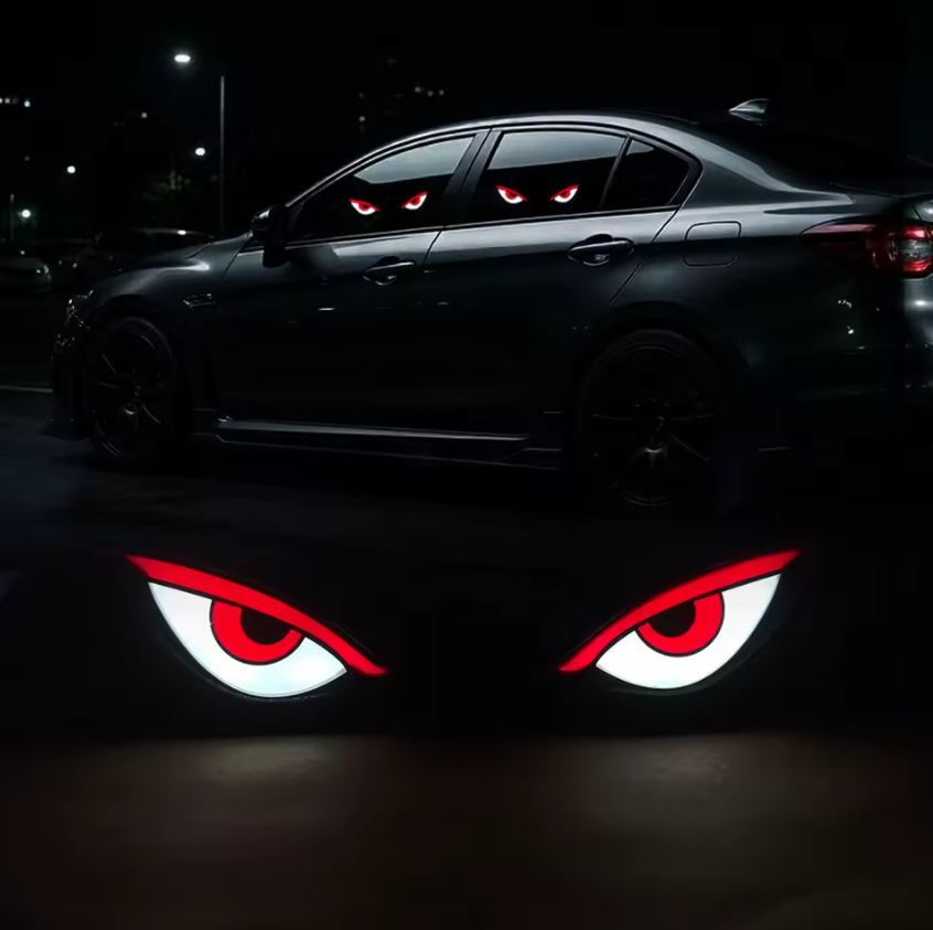 Luces LED Solares "Ojos de Demonio" para Ventana de Coche
